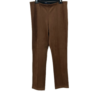 FDJ vegan suede cinnamon coloured pull on pants with stretch